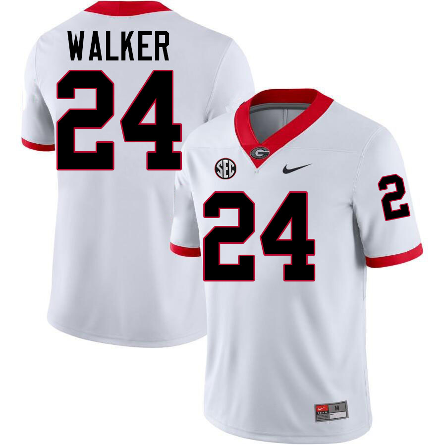#24 Bo Walker UGA Jersey,University Of Georgia Bulldogs Football Jersey,Uniforms,Gears-White #24 Bo Walker UGA Jersey,University Of Georgia Bulldogs Football Jersey,Uniforms,Gears-White